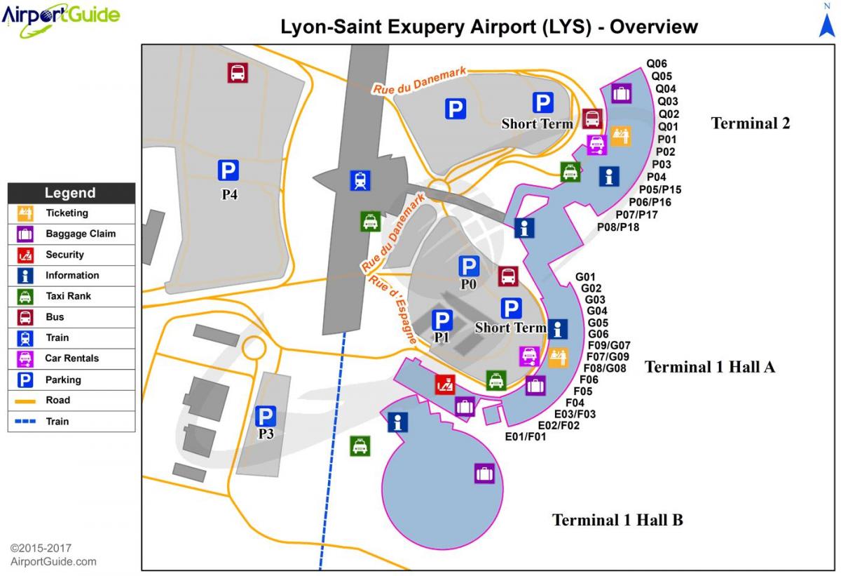 Lyon, prancūzija oro uosto žemėlapis