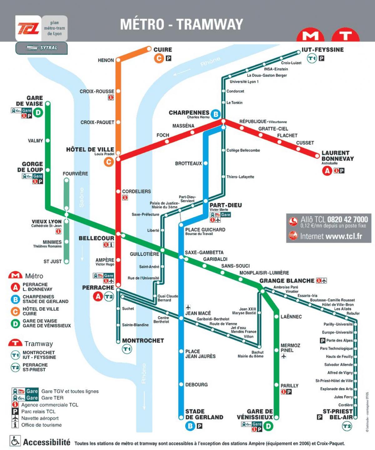 Lyon, prancūzija metro žemėlapis