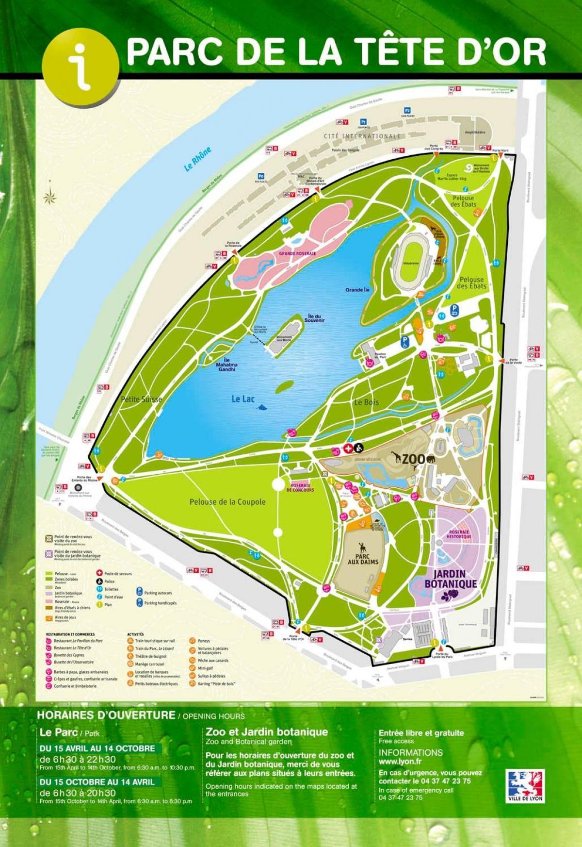 žemėlapis Lyon park