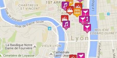 Žemėlapis gėjų Lyon