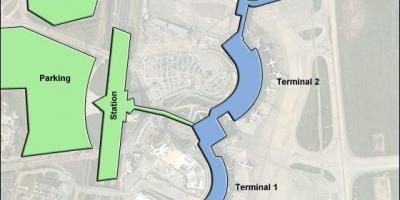 Žemėlapis Liono oro uosto terminalą
