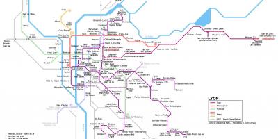 Lyon geležinkelių žemėlapis