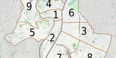 Žemėlapis Lyon " arrondissements
