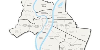 Žemėlapis Lyon arrondissement
