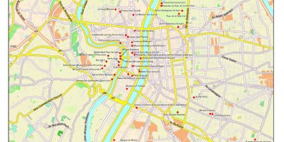 Lyon lankytinų vietų žemėlapis