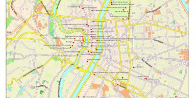 Lyon lankytinų vietų žemėlapis
