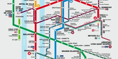 Lyon metro žemėlapis