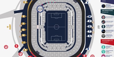 Žemėlapis Lyon stadionas