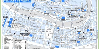 Žemėlapis vieux Lyon